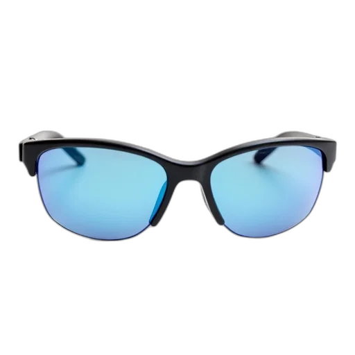3d render, blue, pair, sunglasses, black, frame, lenses, have transparent PNG cut-out
