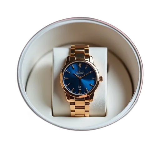 jewelry, blue, gold, wristwatch, face, silver, band, displayed transparent PNG cut-out