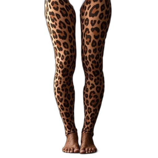 shoes, model, brown, leopard transparent PNG cut-out