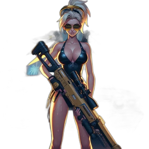 weapon, staff, concept art, cyberpunk, pixel art, fantasy art, animated, woman transparent PNG cut-out