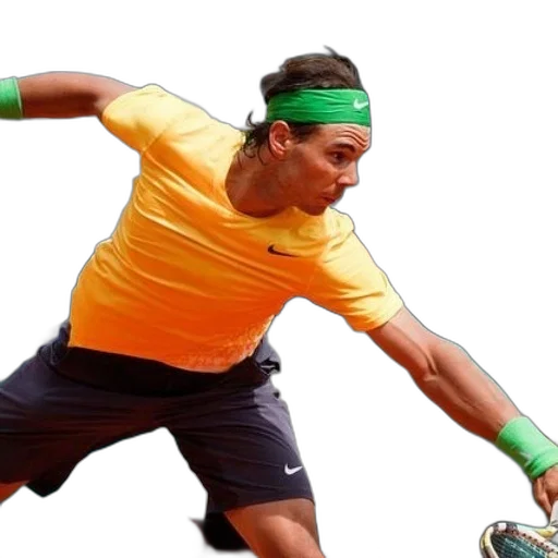 photorealistic, tennis, player, orange transparent PNG cut-out