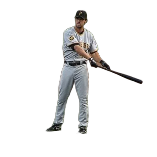 staff, weapon, baseball, player, gray, uniform, letter, his transparent PNG cut-out