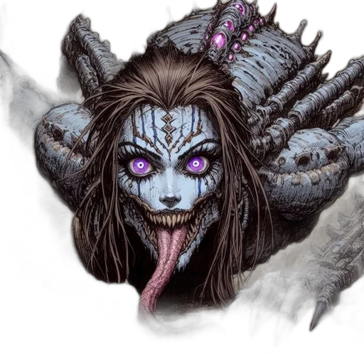 creature, dragon, mask, face, fantasy art, concept art, comic book art, watercolor transparent PNG cut-out