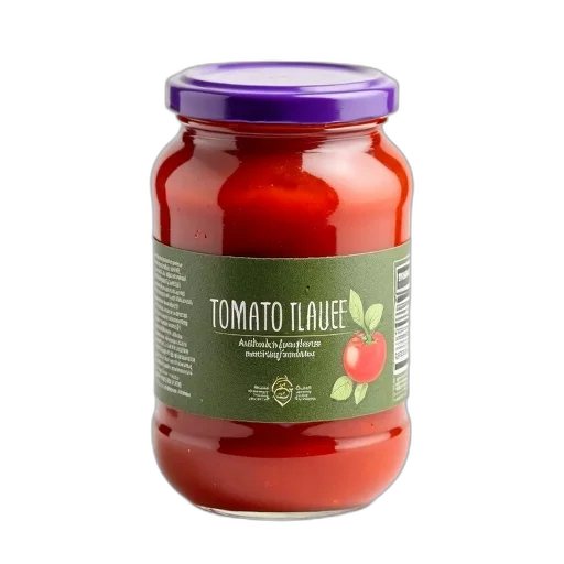 food, 3d render, jar, red, tomato, sauce, purple, lid transparent PNG cut-out
