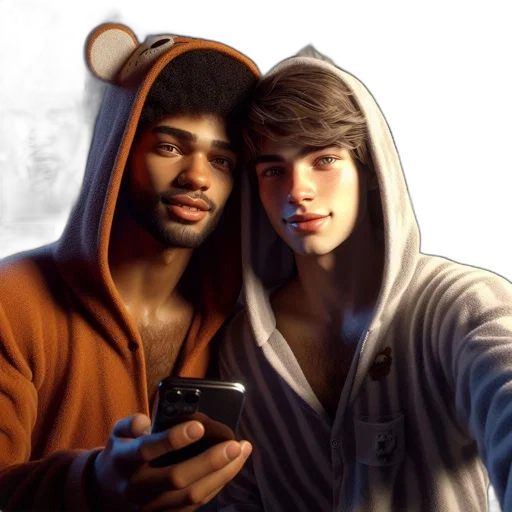 photorealistic, fantasy art, concept art, comic book art, two, young, men, take transparent PNG cut-out