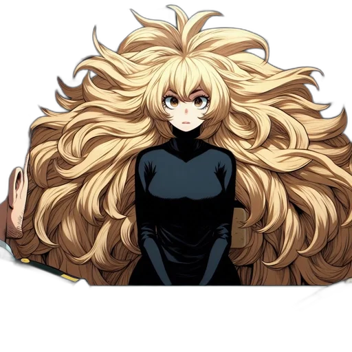 hair, dress, crown, mask, anime, cartoon, pixel art, concept art transparent PNG cut-out
