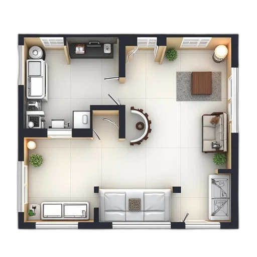 furniture, building, 3d render, concept art transparent PNG cut-out