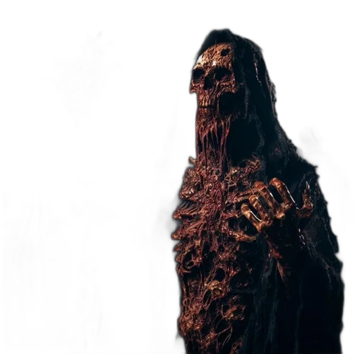 creature, animal, mask, hair, concept art, 3d render, pixel art, photorealistic transparent PNG cut-out