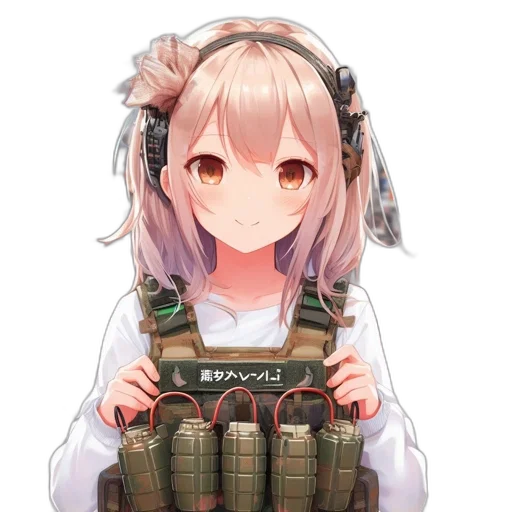 weapon, staff, robot, jacket, anime, pixel art, concept art, cyberpunk transparent PNG cut-out