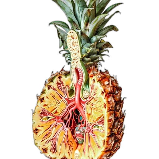 food, jacket, crown, animal, watercolor, photorealistic, concept art, pineapple transparent PNG cut-out