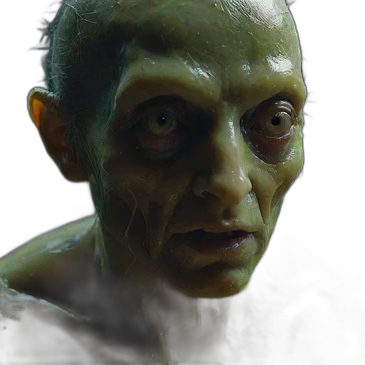 face, mask, creature, staff, photorealistic, 3d render, concept art, oil painting transparent PNG cut-out