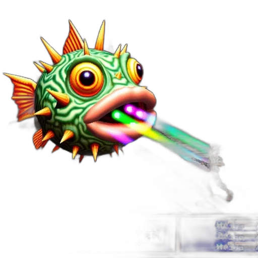 staff, creature, weapon, mask, 3d render, concept art, vaporwave, photorealistic transparent PNG cut-out