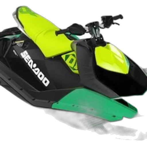 shoes, sea-doo, watercraft, black, green, yellow, colors, brand transparent PNG cut-out
