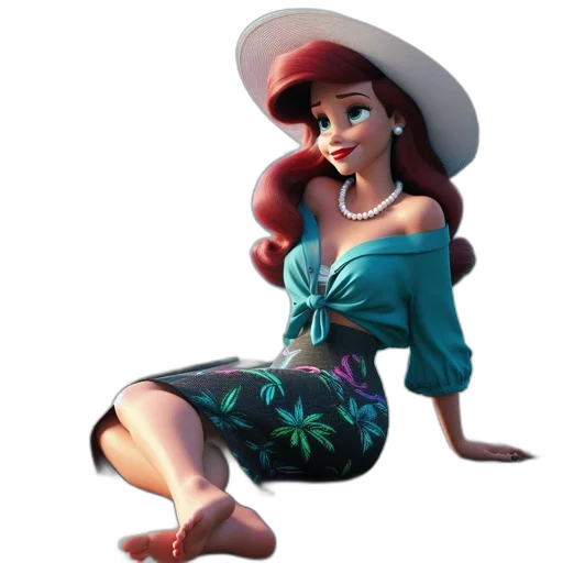 dress, hat, jewelry, crown, 3d render, concept art, photorealistic, cartoon transparent PNG cut-out