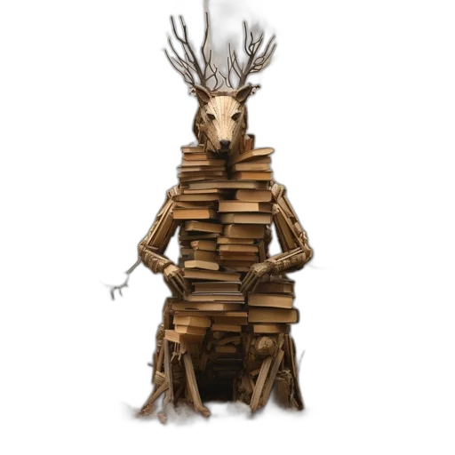 crown, creature, tree, staff, fantasy art, concept art, pixel art, 3d render transparent PNG cut-out