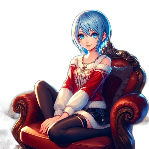 furniture, dress, crown, robot, fantasy art, anime, pixel art, concept art transparent PNG cut-out