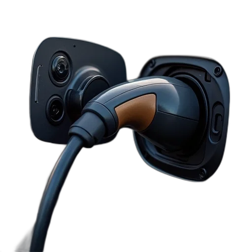 3d render, photorealistic, air, cushion, plugged, into, car, charging transparent PNG cut-out
