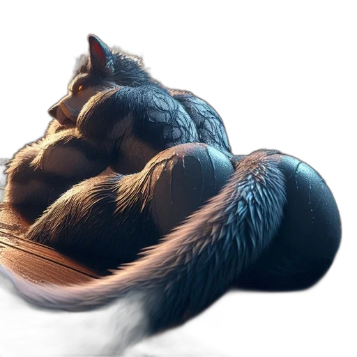 animal, creature, hair, dragon, 3d render, concept art, photorealistic, fantasy art transparent PNG cut-out