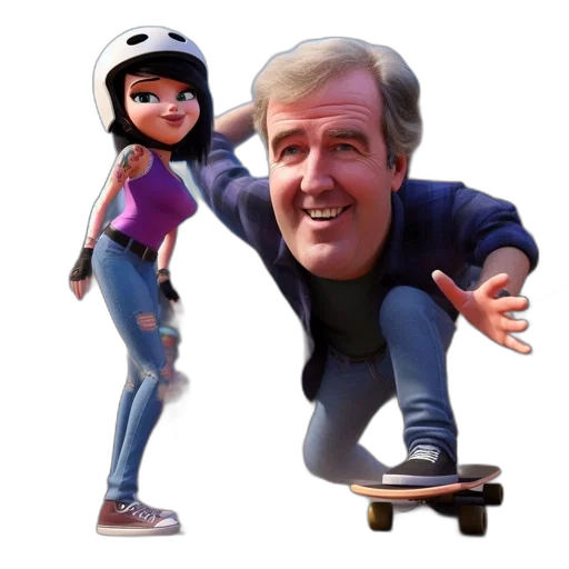 jacket, creature, concept art, 3d render, cartoon, two, animated, characters transparent PNG cut-out