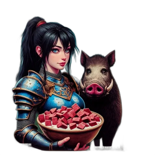 food, animal, fantasy art, concept art, pixel art, comic book art, fictional, cereal transparent PNG cut-out