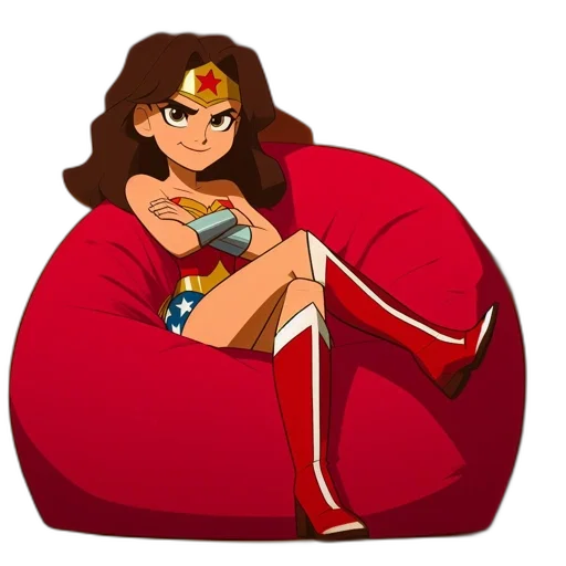 jewelry, comic book art, cartoon, concept art, pixel art, wonder, woman, her transparent PNG cut-out