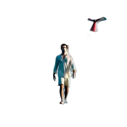 jacket, creature, shoes, umbrella, 3d render, concept art, pixel art, vaporwave transparent PNG cut-out