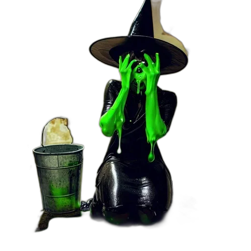 bottle, staff, hat, 3d render, concept art, green, individual, dressed transparent PNG cut-out