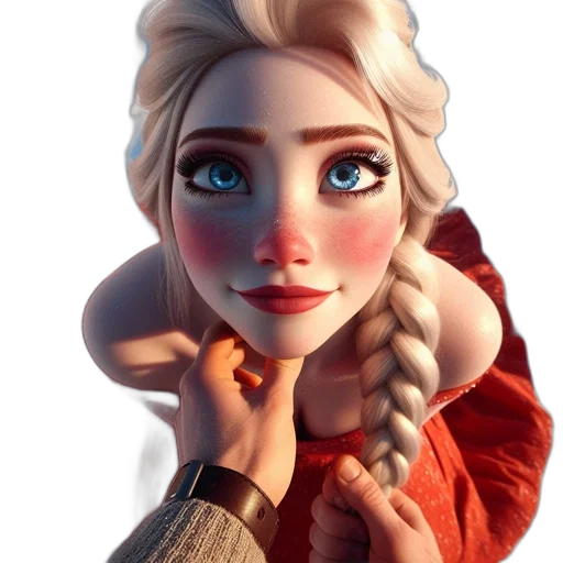 face, dress, 3d render, fantasy art, concept art, photorealistic, snow, fire transparent PNG cut-out