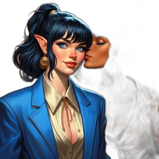 concept art, fantasy art, comic book art, photorealistic, neon lights, blue, pastel, two transparent PNG cut-out