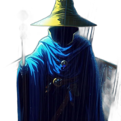 staff, mask, sword, hat, concept art, fantasy art, comic book art, pixel art transparent PNG cut-out