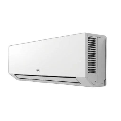 3d render, sleek, modern, white, air, conditioner, flat, front transparent PNG cut-out