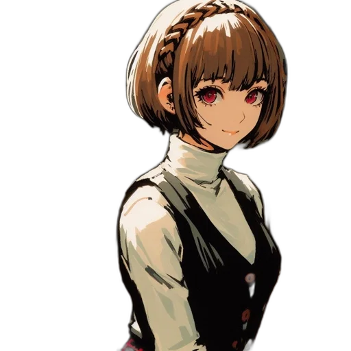 staff, jacket, dress, face, pixel art, concept art, anime, watercolor transparent PNG cut-out