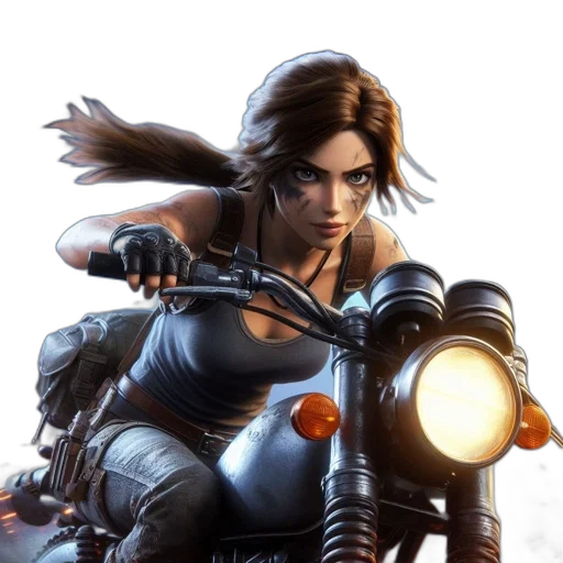 comic book art, concept art, fantasy art, cyberpunk, female, character, potentially, graphic transparent PNG cut-out