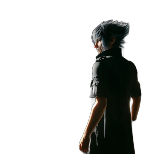jacket, creature, staff, sword, 3d render, concept art, photorealistic, anime transparent PNG cut-out