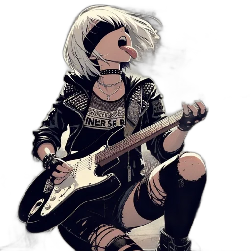 jacket, face, mask, animal, cartoon, comic book art, concept art, pixel art transparent PNG cut-out