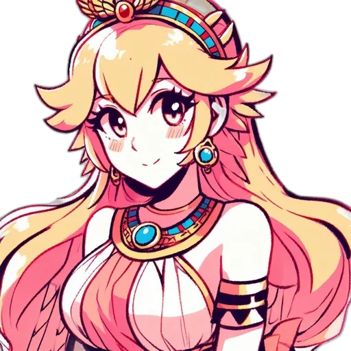 crown, staff, dress, pixel art, anime, fantasy art, concept art, pastel transparent PNG cut-out