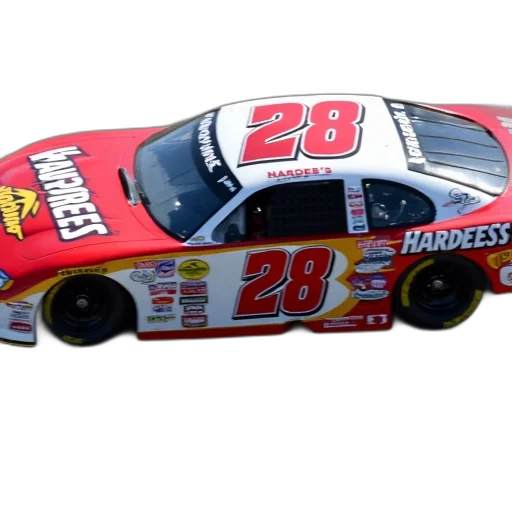 red, white, nascar, race, car, number, hood, name transparent PNG cut-out