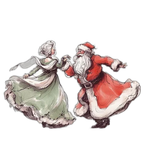 dress, concept art, watercolor, fantasy art, snow, image, portrays, whimsical transparent PNG cut-out