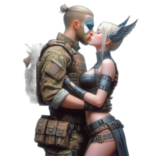 weapon, concept art, fantasy art, cyberpunk, comic book art, man, military, garb transparent PNG cut-out