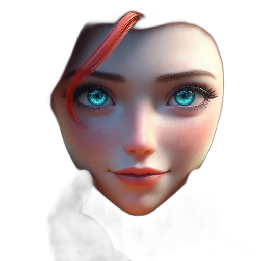 face, robot, mask, staff, 3d render, concept art, photorealistic, fantasy art transparent PNG cut-out