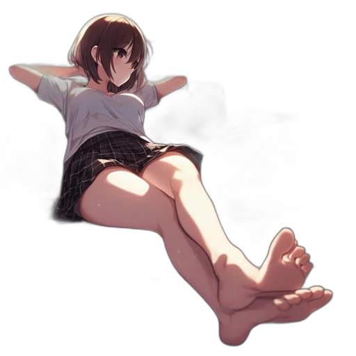 dress, creature, shoes, umbrella, concept art, pixel art, anime, watercolor transparent PNG cut-out