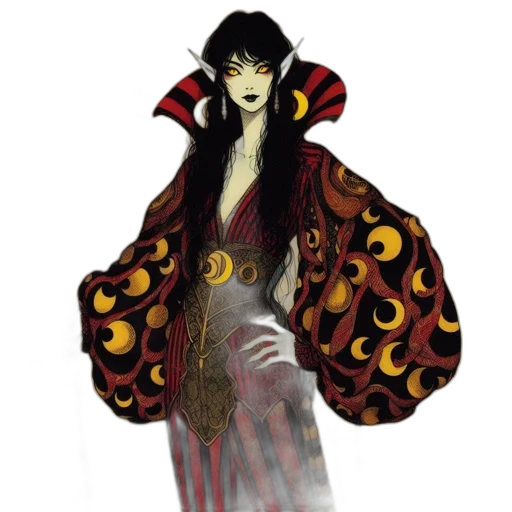 dress, concept art, fantasy art, pixel art, comic book art, dark, red, female transparent PNG cut-out