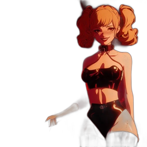 dress, concept art, anime, cartoon, pixel art, neon lights, fire, dark transparent PNG cut-out