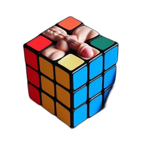 furniture, 3d render, pixel art, photorealistic, colorful, unusual, rubik, cube transparent PNG cut-out