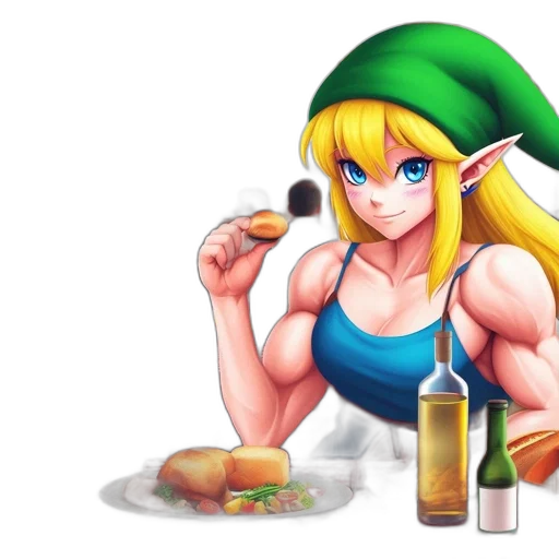 food, weapon, dress, pixel art, concept art, fantasy art, watercolor, inside transparent PNG cut-out