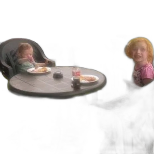 furniture, food, robot, face, 3d render, concept art, photorealistic, vaporwave transparent PNG cut-out