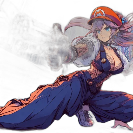 dress, concept art, fantasy art, watercolor, anime, fire, blue, colorful transparent PNG cut-out