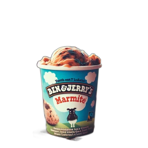 food, 3d render, ben, jerry, ice, cream, tub, filled transparent PNG cut-out