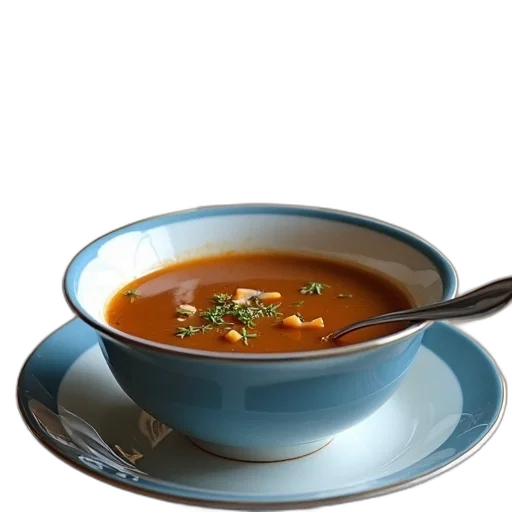 food, weapon, crown, photorealistic, 3d render, bowl, soup, spoon transparent PNG cut-out