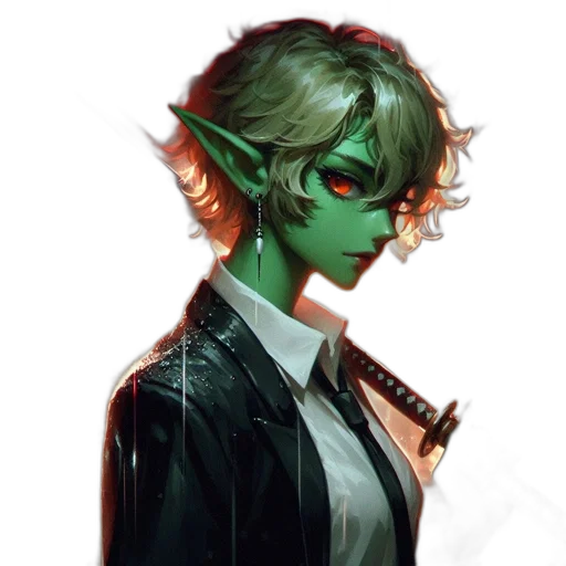 staff, mask, face, jacket, concept art, fantasy art, pixel art, comic book art transparent PNG cut-out